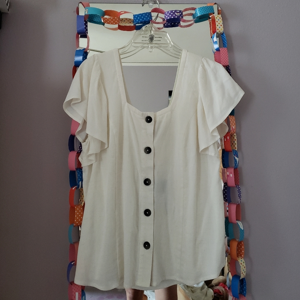 flowy white blouse